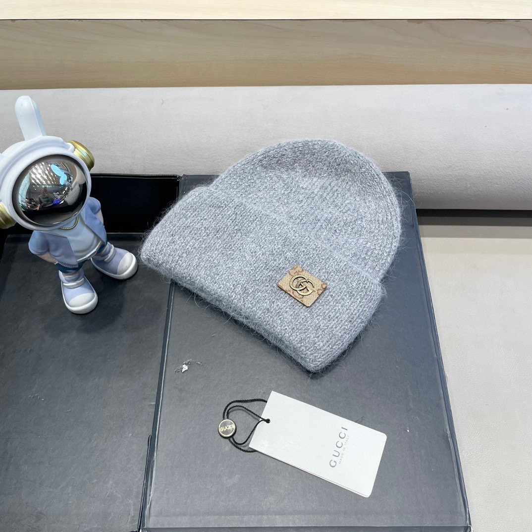 Gucci古奇秋冬新款毛线帽，羊毛面料，男女同款
