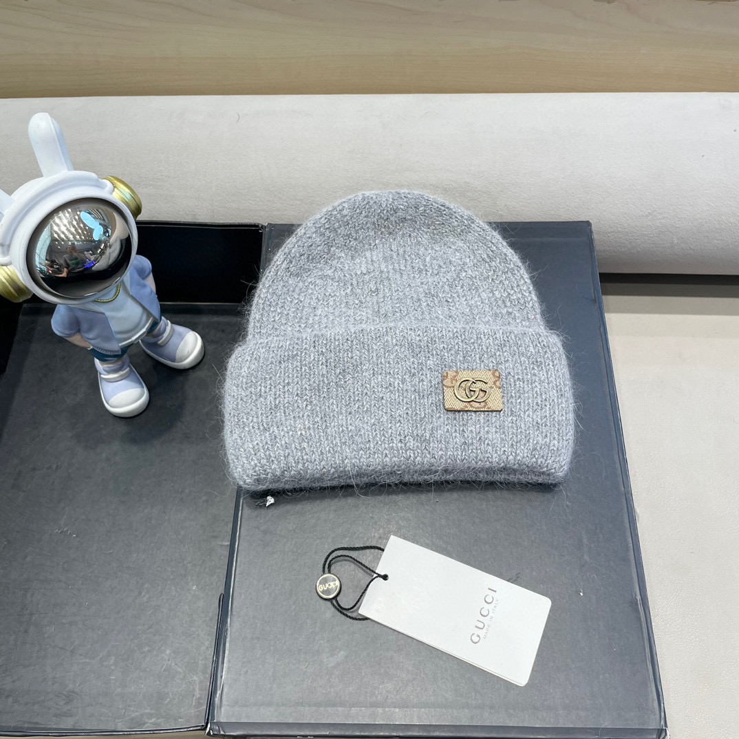 Gucci古奇秋冬新款毛线帽，羊毛面料，男女同款