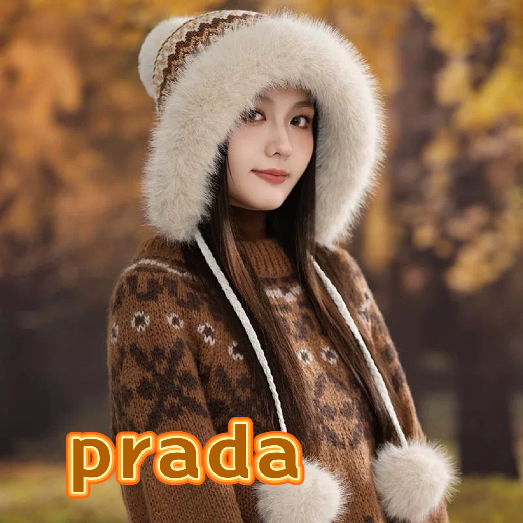 NO:617706,prada Prada furry Lei Feng hat girls 2025 winter new cold-proof and warm plush hat Northeast ear protection pullover hat hat fisherman hat baseball cap knitted hat, hat, prada, prada, espadrilles, hats19860909prada普拉达毛茸茸雷锋帽子女生2025冬季新款防寒保暖毛绒帽子东北护耳套头帽帽子渔夫帽棒球帽针织帽,帽子,prada,prada,espadrilles,hats,hat