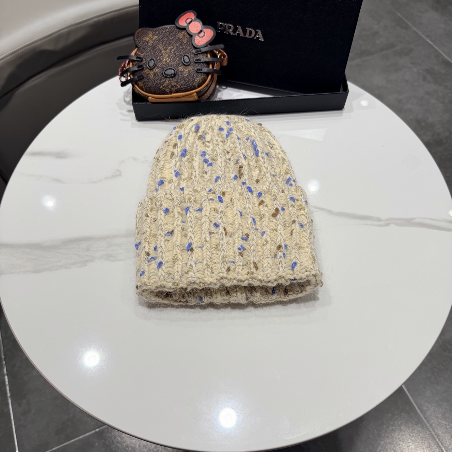 普拉达新款针织毛线帽