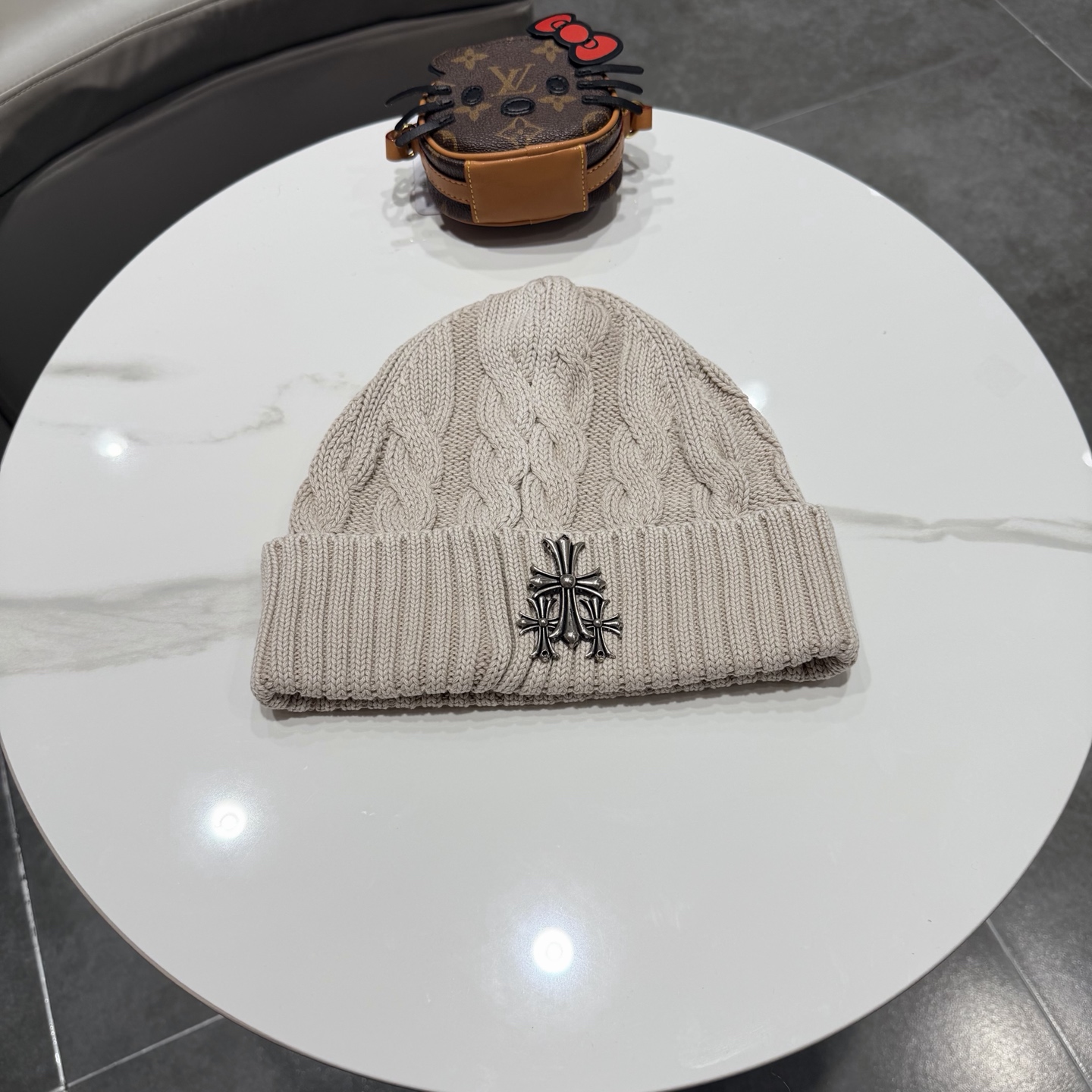 P90 克罗心新款针织毛线帽