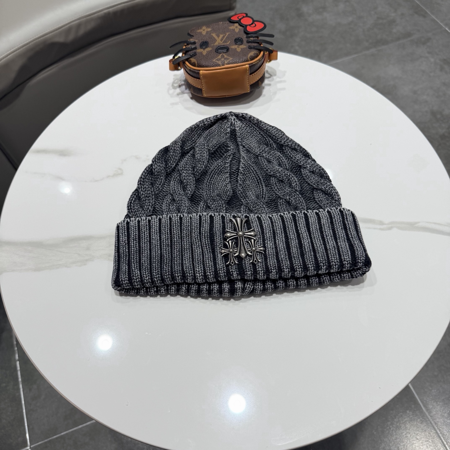 P90 克罗心新款针织毛线帽