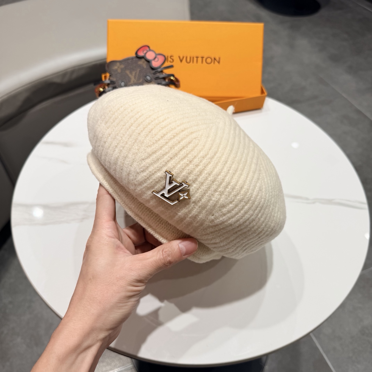 LV路易威登立体有型~羊毛贝雷帽优雅女士秋冬季百搭显脸小画家帽