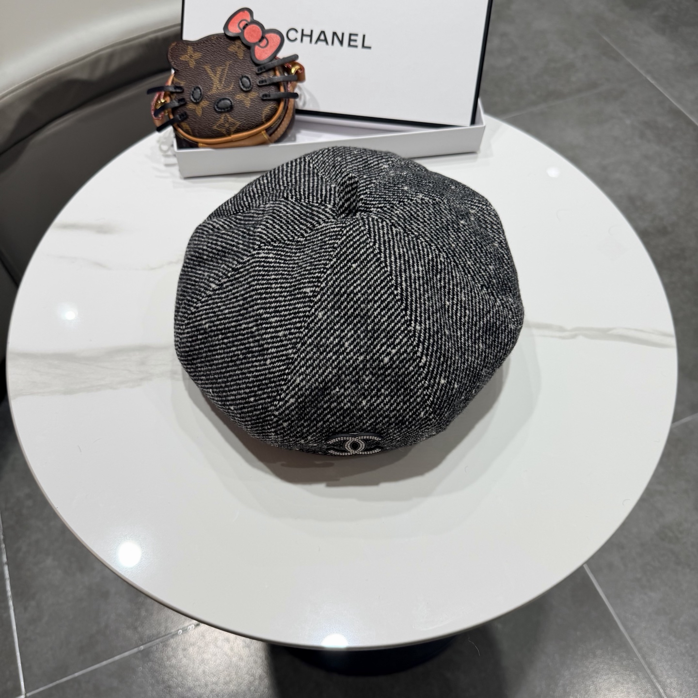 NO:643411,Chanel Chanel new wool beret, head circumference 57cm hat fisherman hat baseball cap knitted hat, hat, chanel, chanel, espadrilles, hats19860909Chanel香奈儿新款羊毛贝雷帽,头围57cm帽子渔夫帽棒球帽针织帽,帽子,chanel,chanel,espadrilles,hats,hat