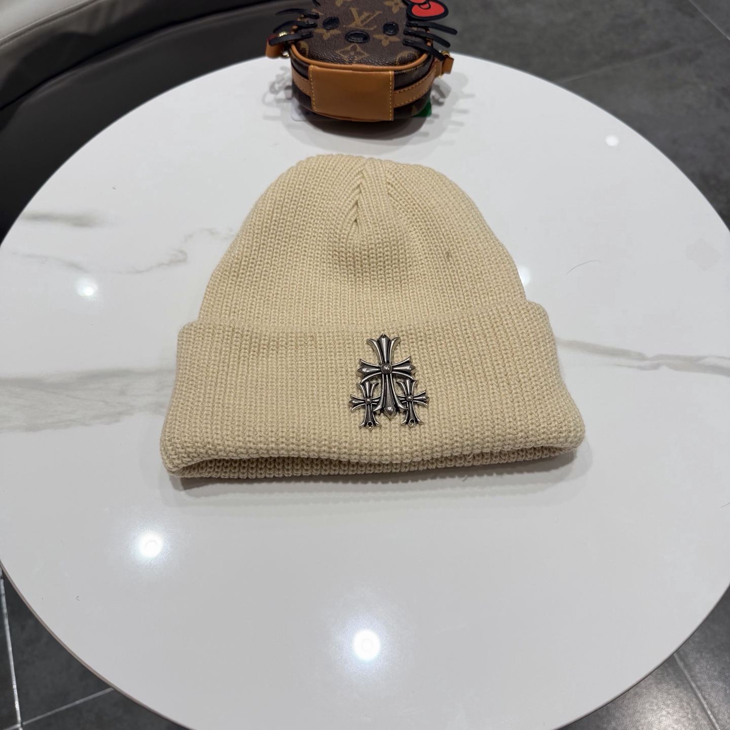 P85 克罗心新款针织毛线帽