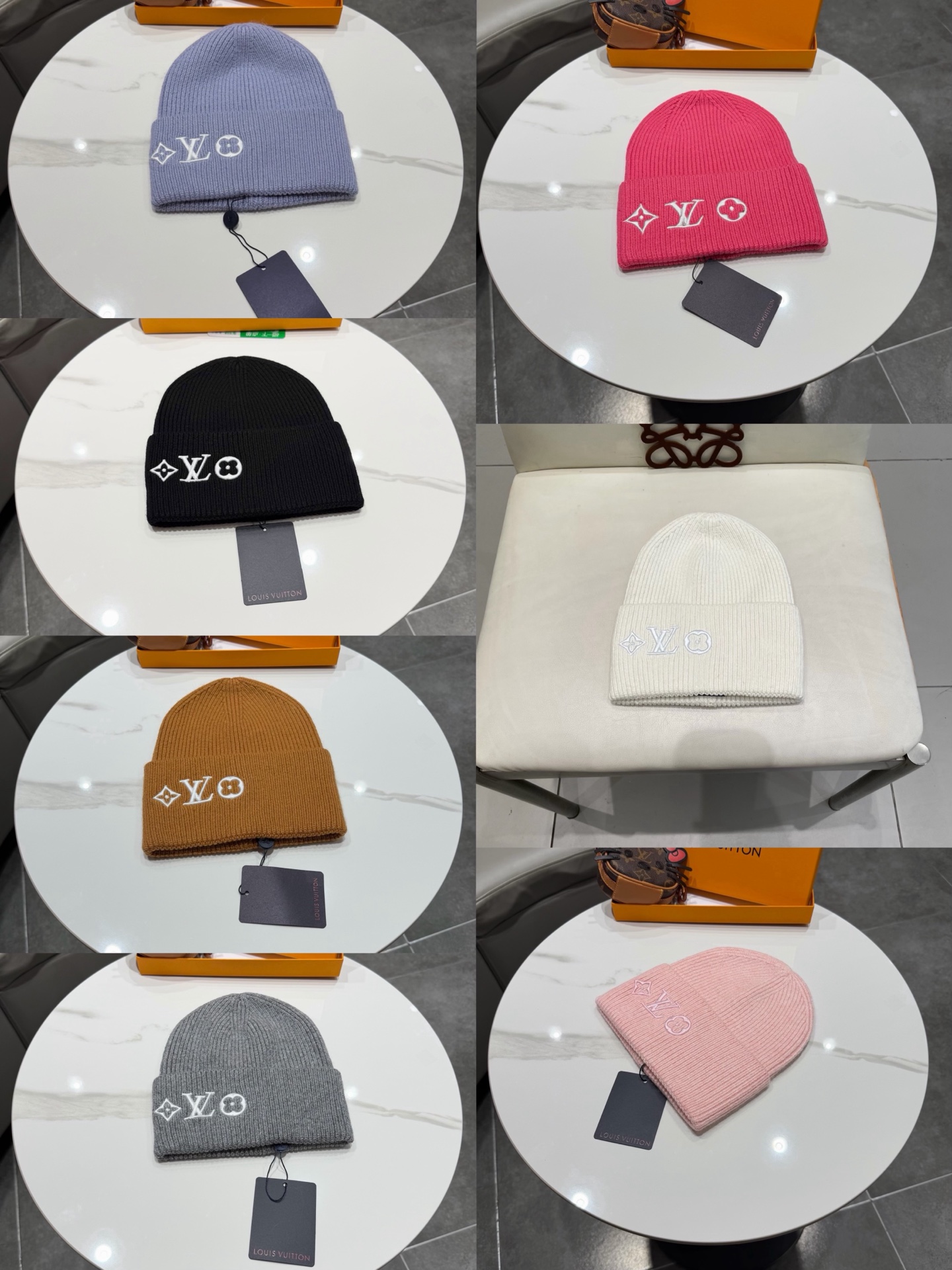 ⚫️Lv官网针织帽非常百搭 男女通用 亲们可以看细节，车工整齐 透气舒适，采用进口毛线料！潮人必备！