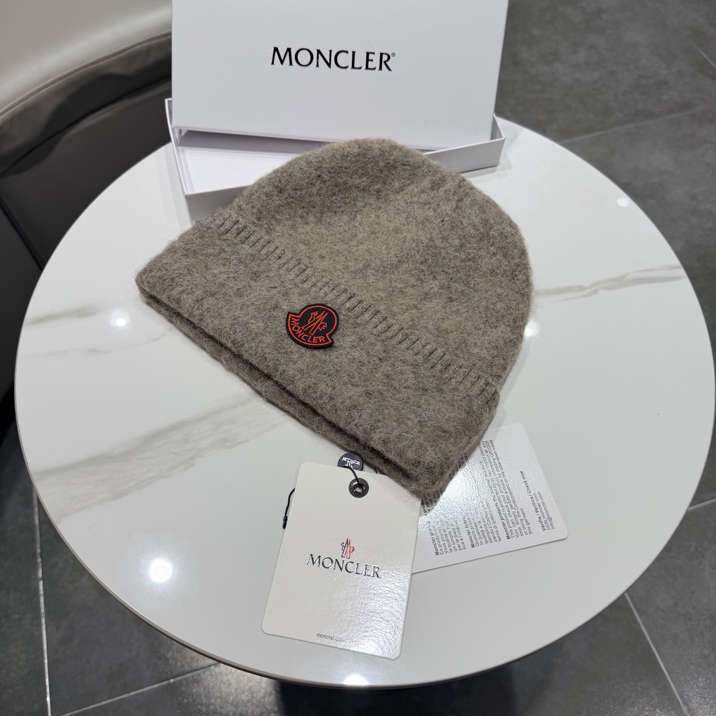 moncler韩系红色秋冬保暖针织包头护耳毛线帽百搭ins简约冷帽男女新款 