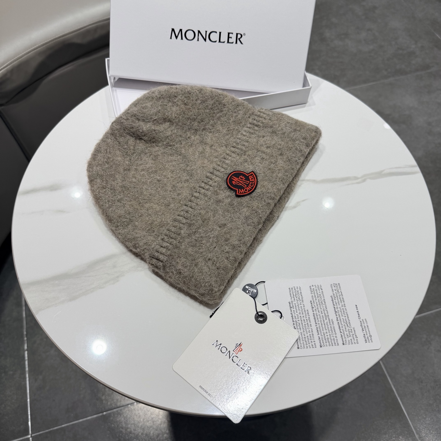 moncler韩系红色秋冬保暖针织包头护耳毛线帽百搭ins简约冷帽男女新款 
