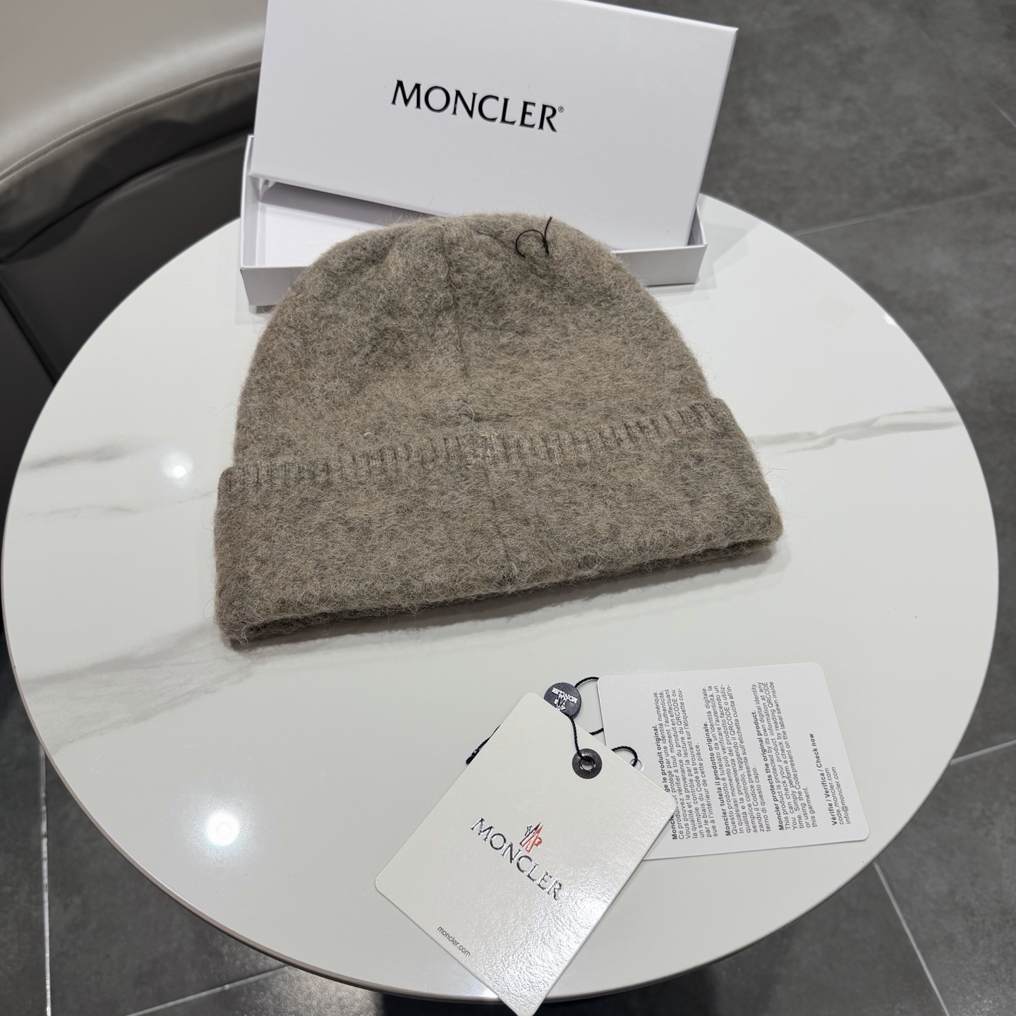 moncler韩系红色秋冬保暖针织包头护耳毛线帽百搭ins简约冷帽男女新款 