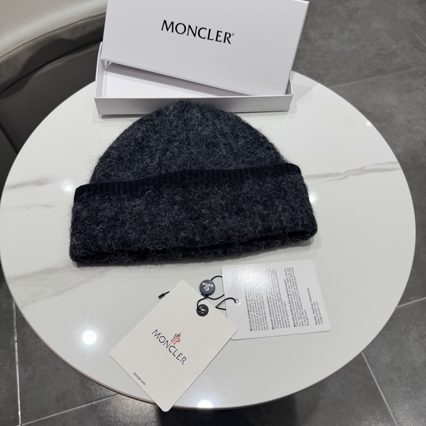 moncler韩系红色秋冬保暖针织包头护耳毛线帽百搭ins简约冷帽男女新款 