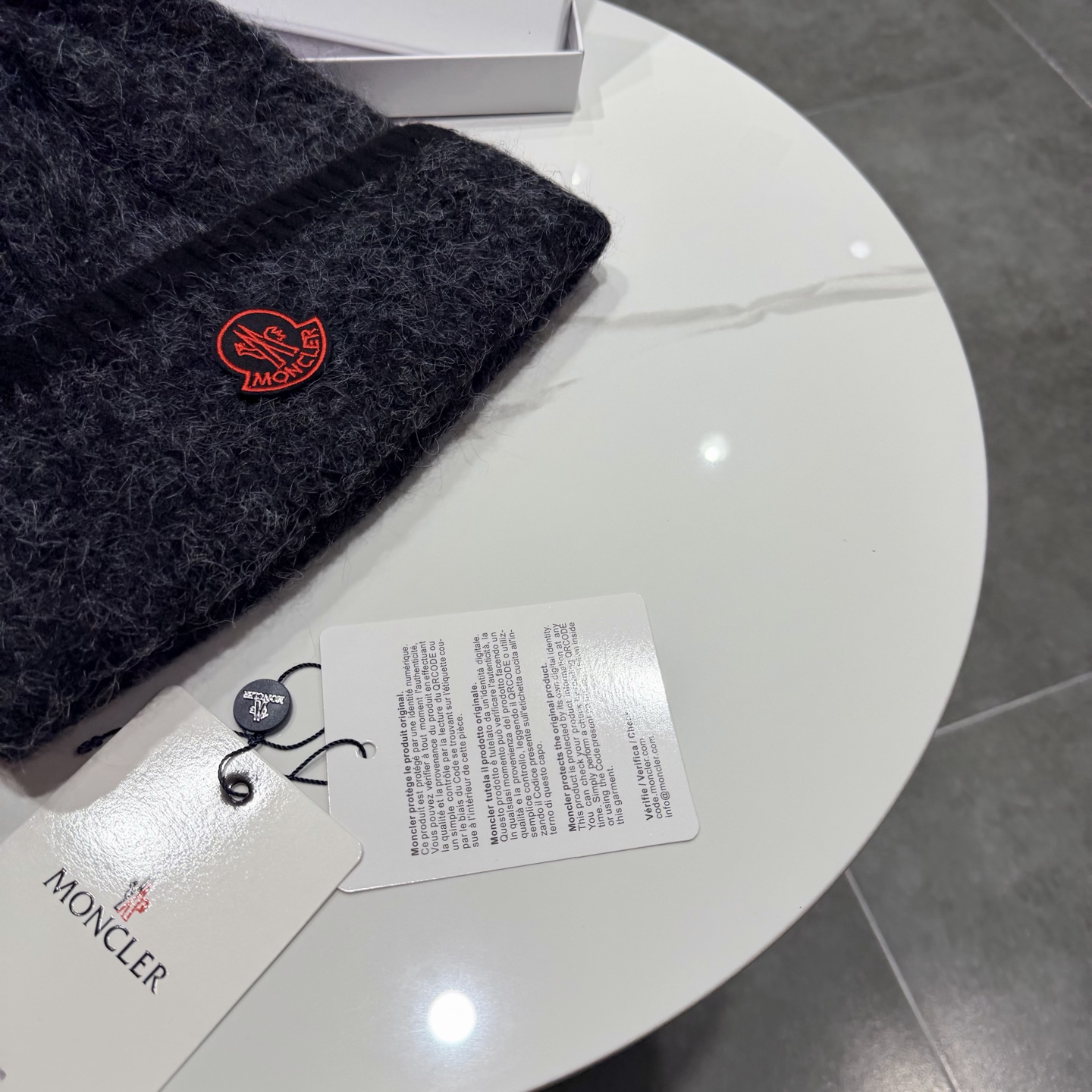 moncler韩系红色秋冬保暖针织包头护耳毛线帽百搭ins简约冷帽男女新款 