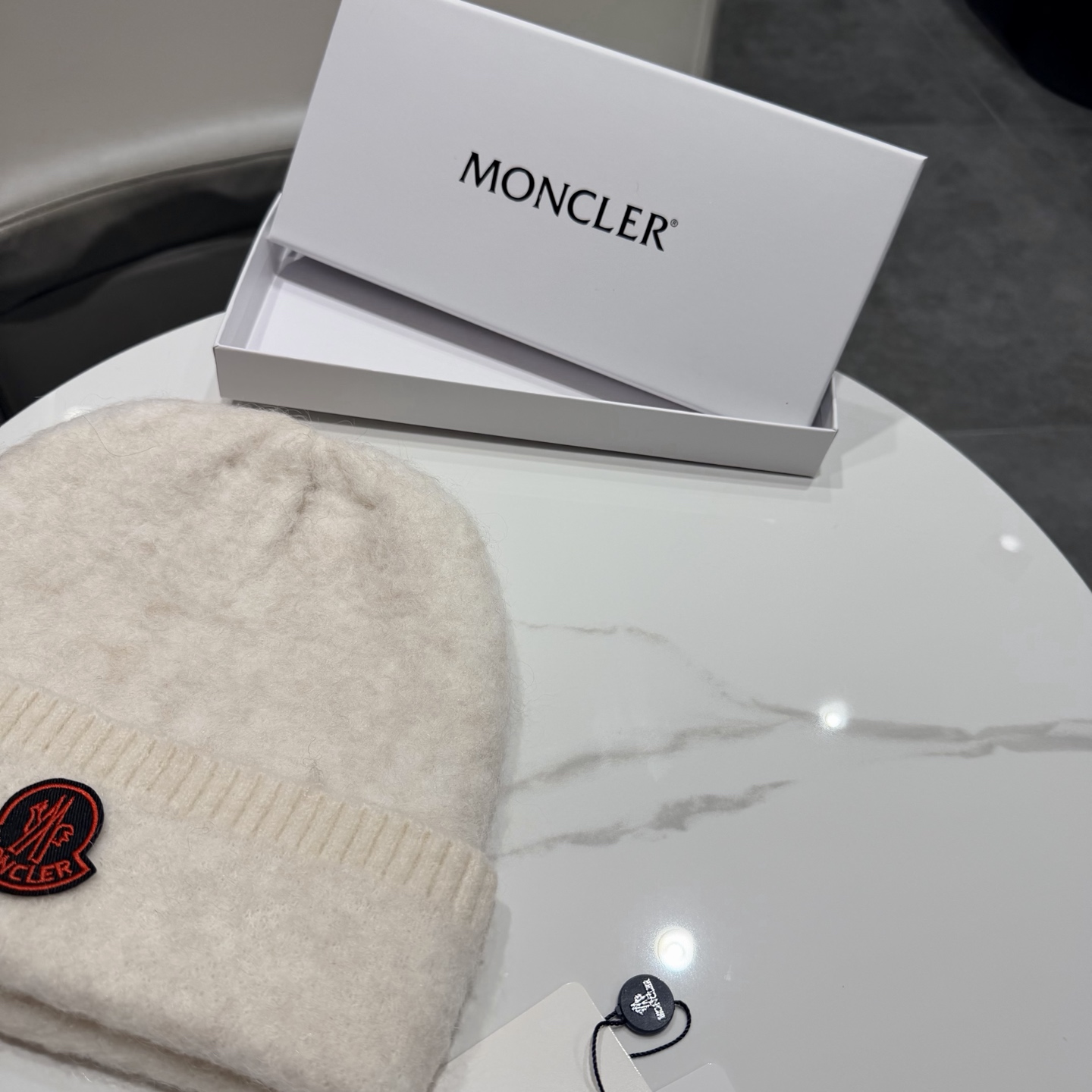 moncler韩系红色秋冬保暖针织包头护耳毛线帽百搭ins简约冷帽男女新款 