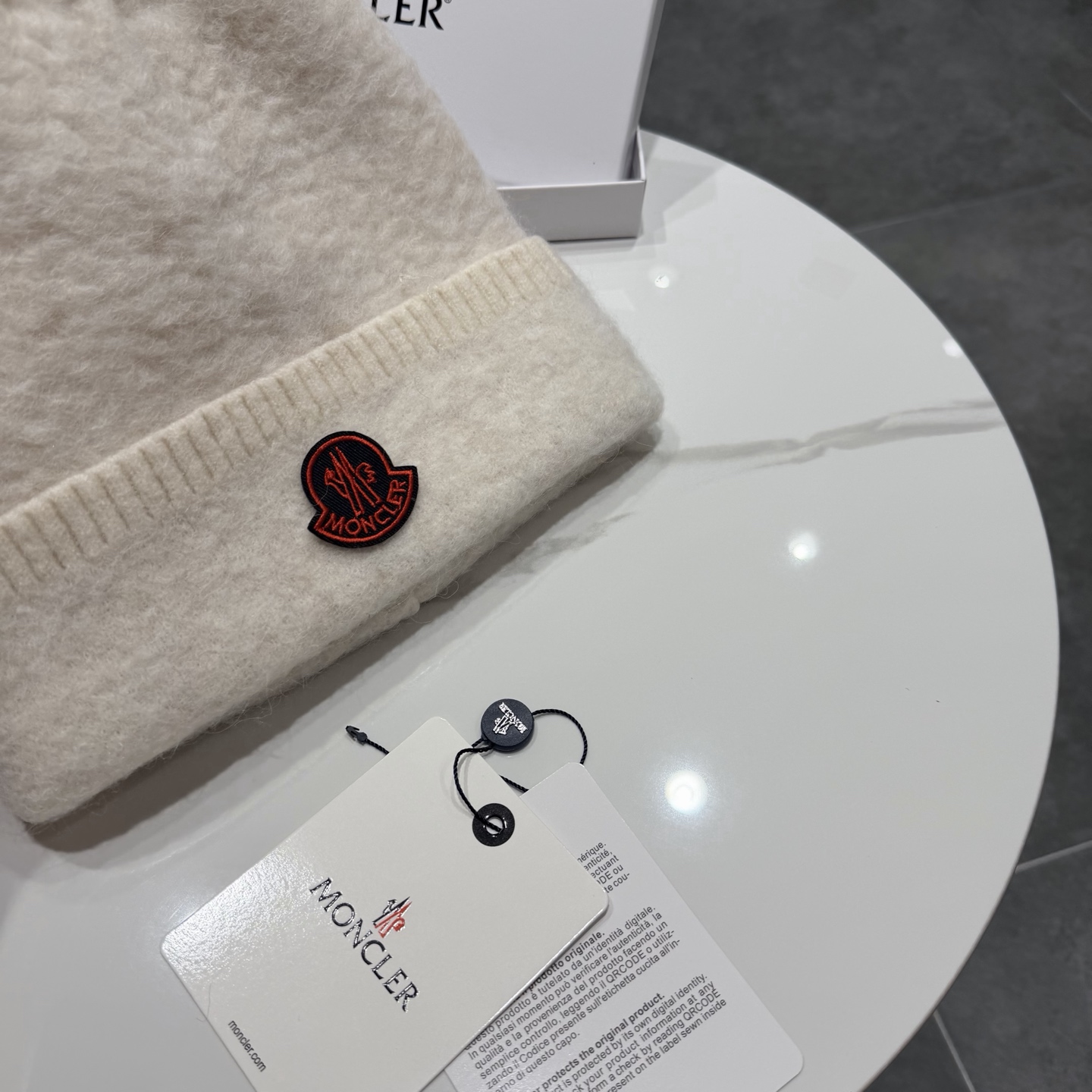 moncler韩系红色秋冬保暖针织包头护耳毛线帽百搭ins简约冷帽男女新款 