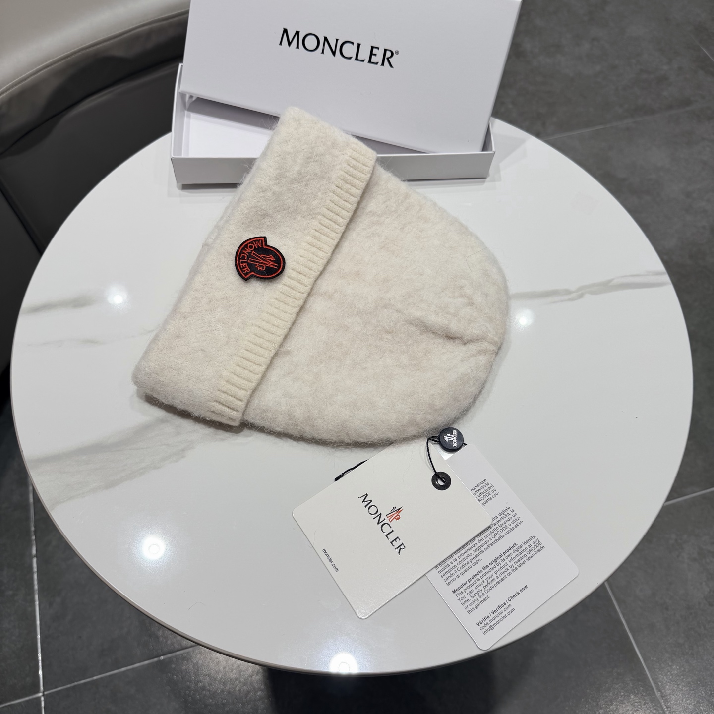 moncler韩系红色秋冬保暖针织包头护耳毛线帽百搭ins简约冷帽男女新款 