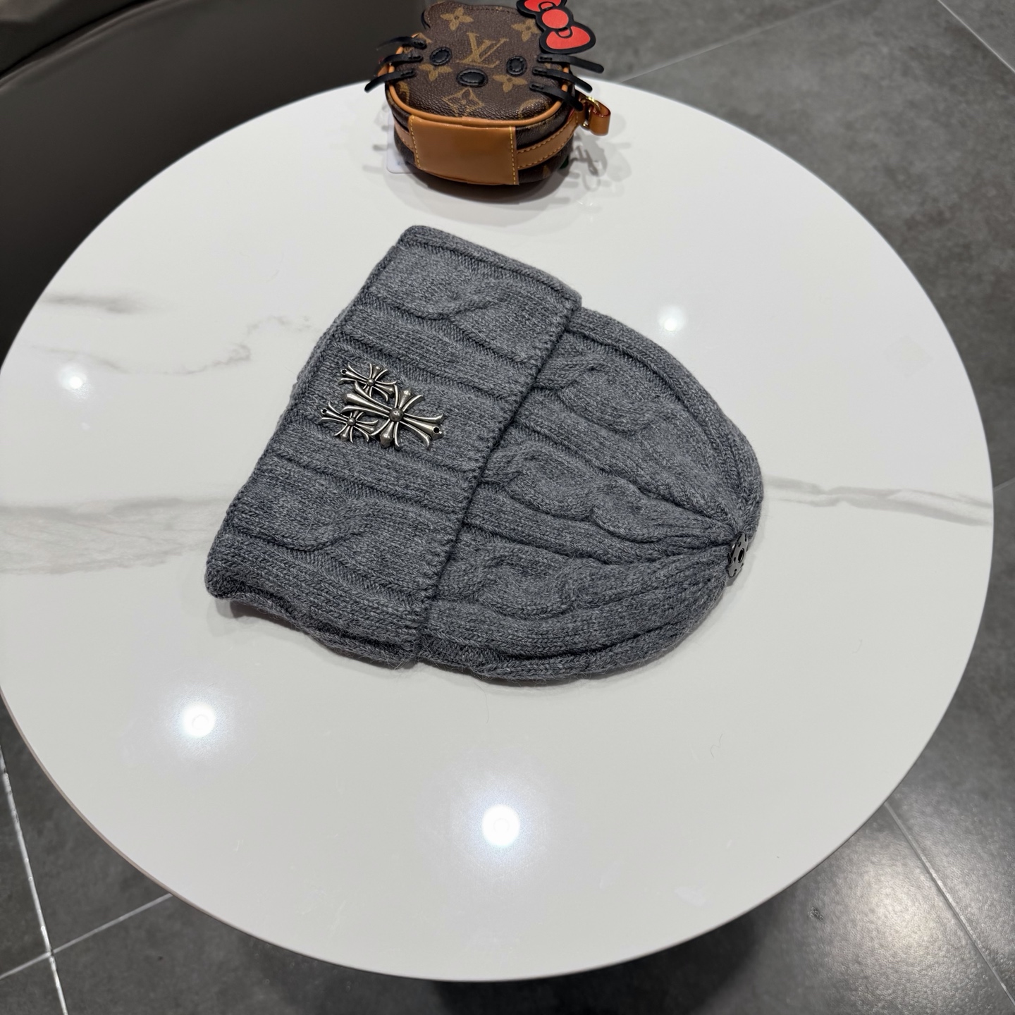 高品质克罗心新款针织毛线帽
