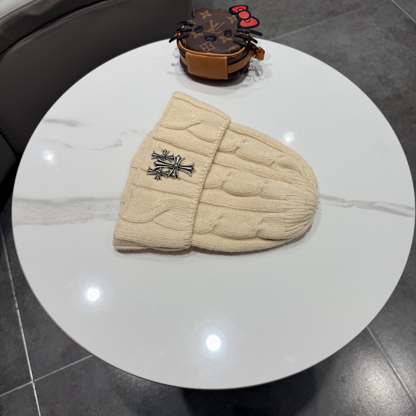 高品质克罗心新款针织毛线帽