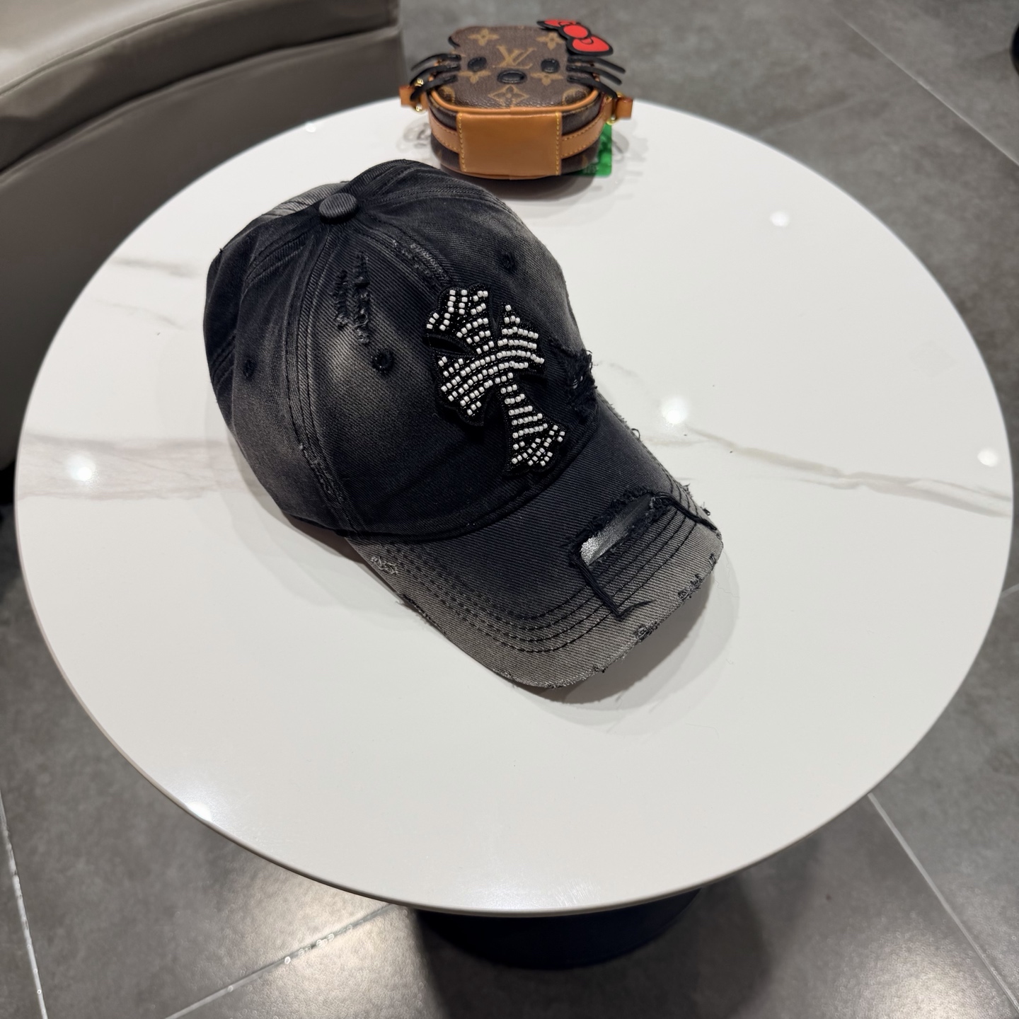 Chrome Hearts 克罗心💓破洞韩版时尚复古洗水棒球帽🧢鸭舌帽