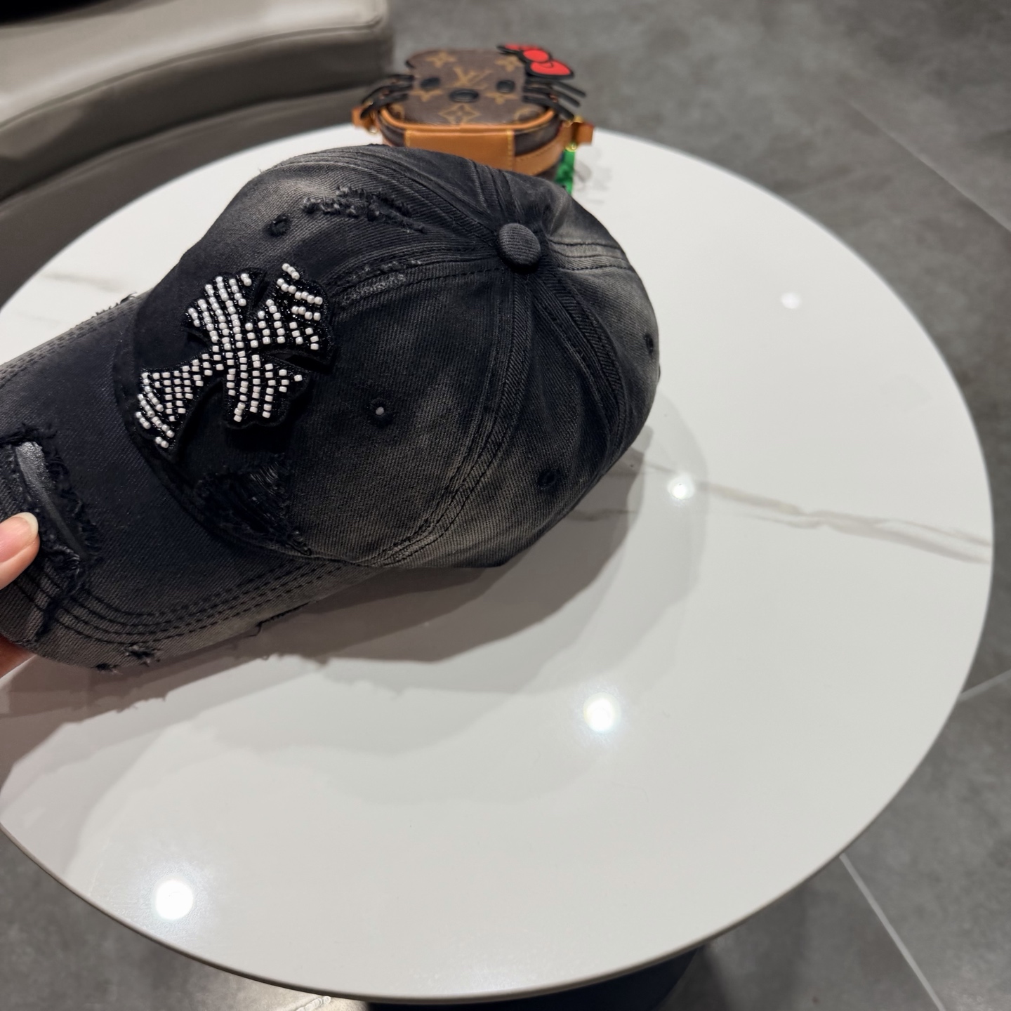 Chrome Hearts 克罗心💓破洞韩版时尚复古洗水棒球帽🧢鸭舌帽