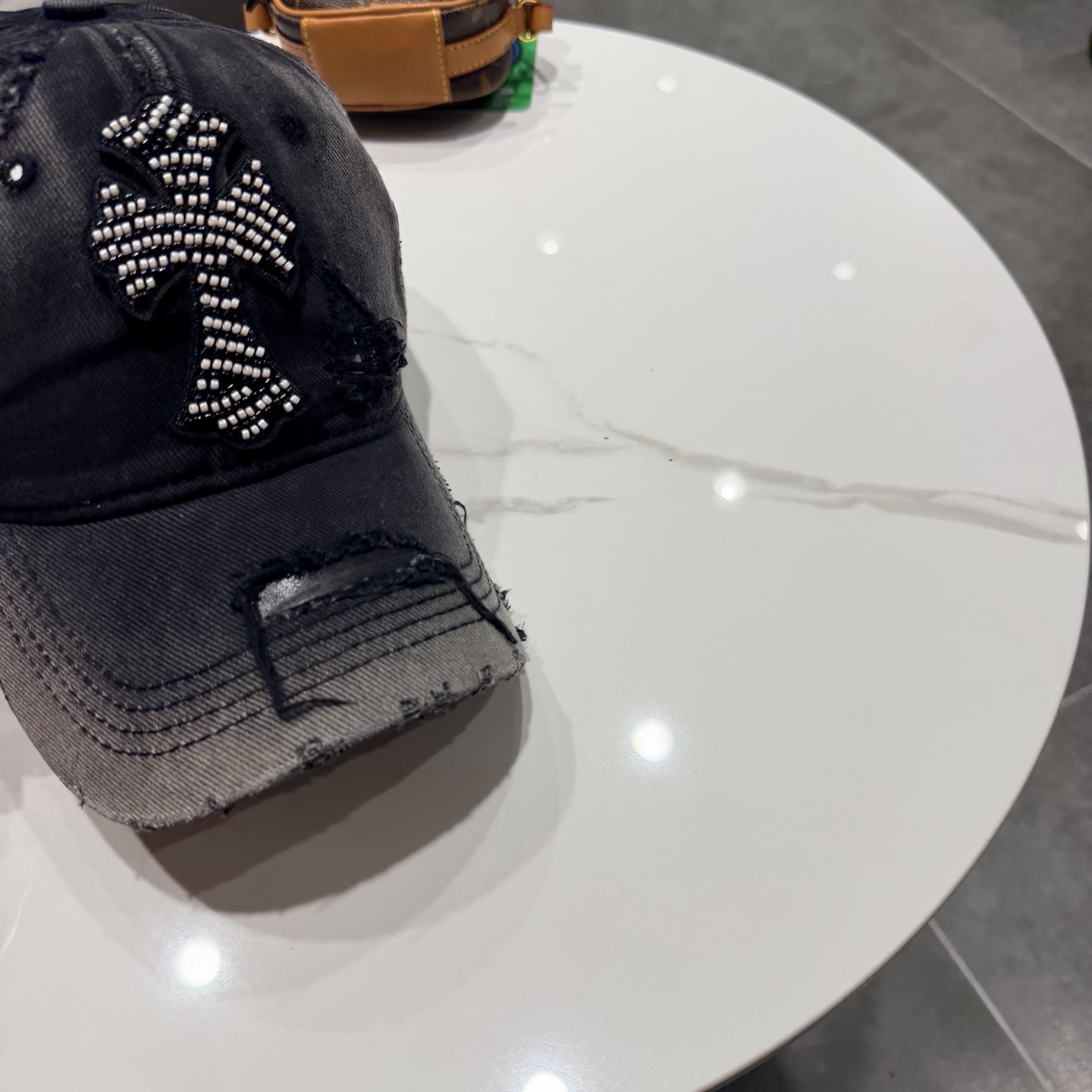 Chrome Hearts 克罗心💓破洞韩版时尚复古洗水棒球帽🧢鸭舌帽