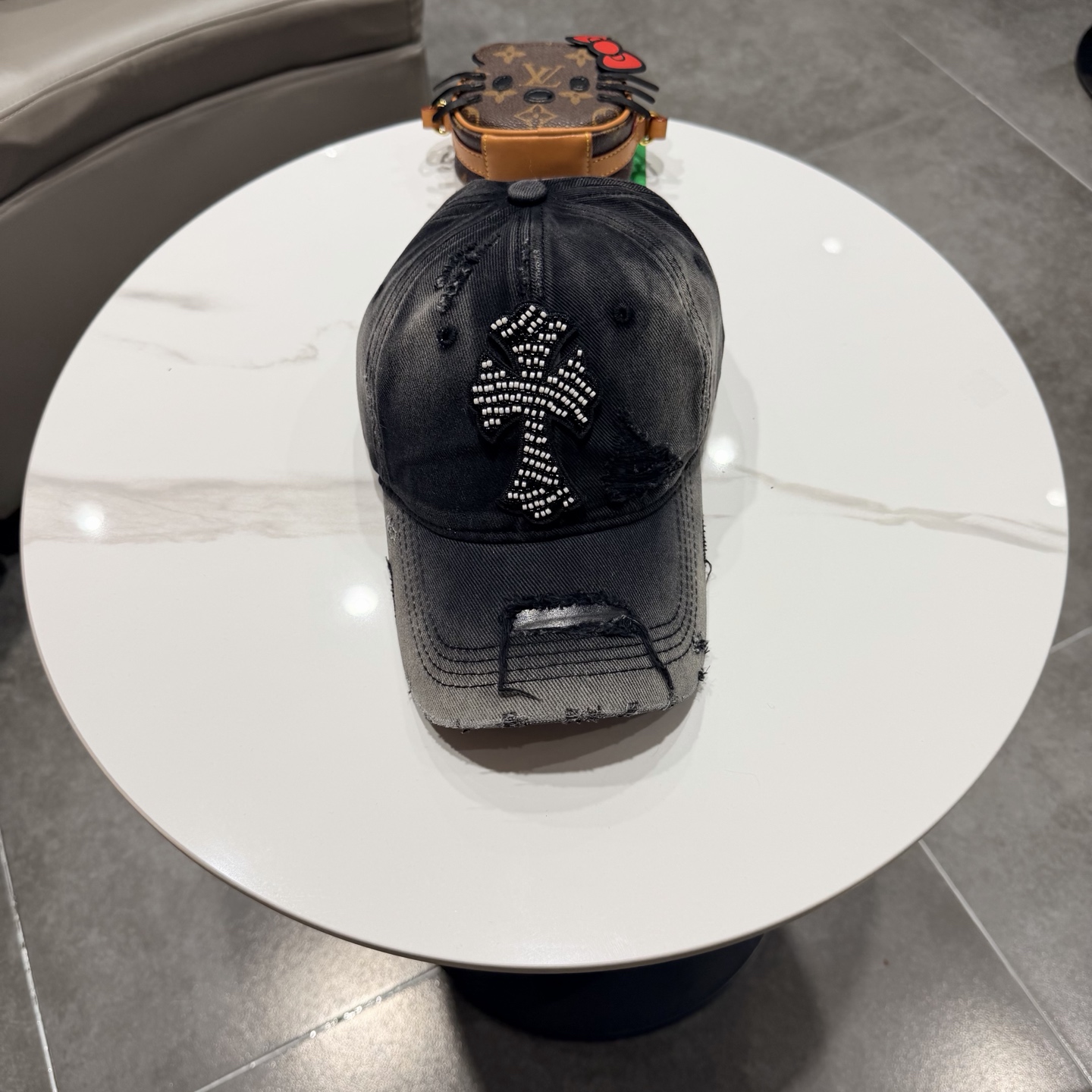 Chrome Hearts 克罗心💓破洞韩版时尚复古洗水棒球帽🧢鸭舌帽