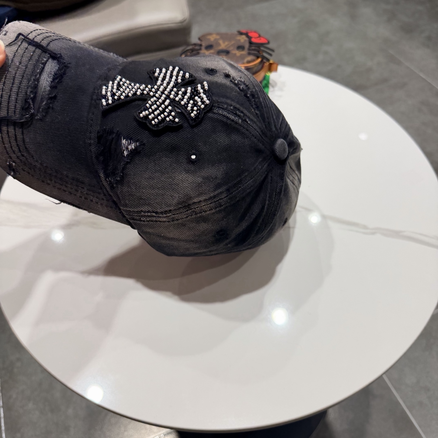 Chrome Hearts 克罗心💓破洞韩版时尚复古洗水棒球帽🧢鸭舌帽