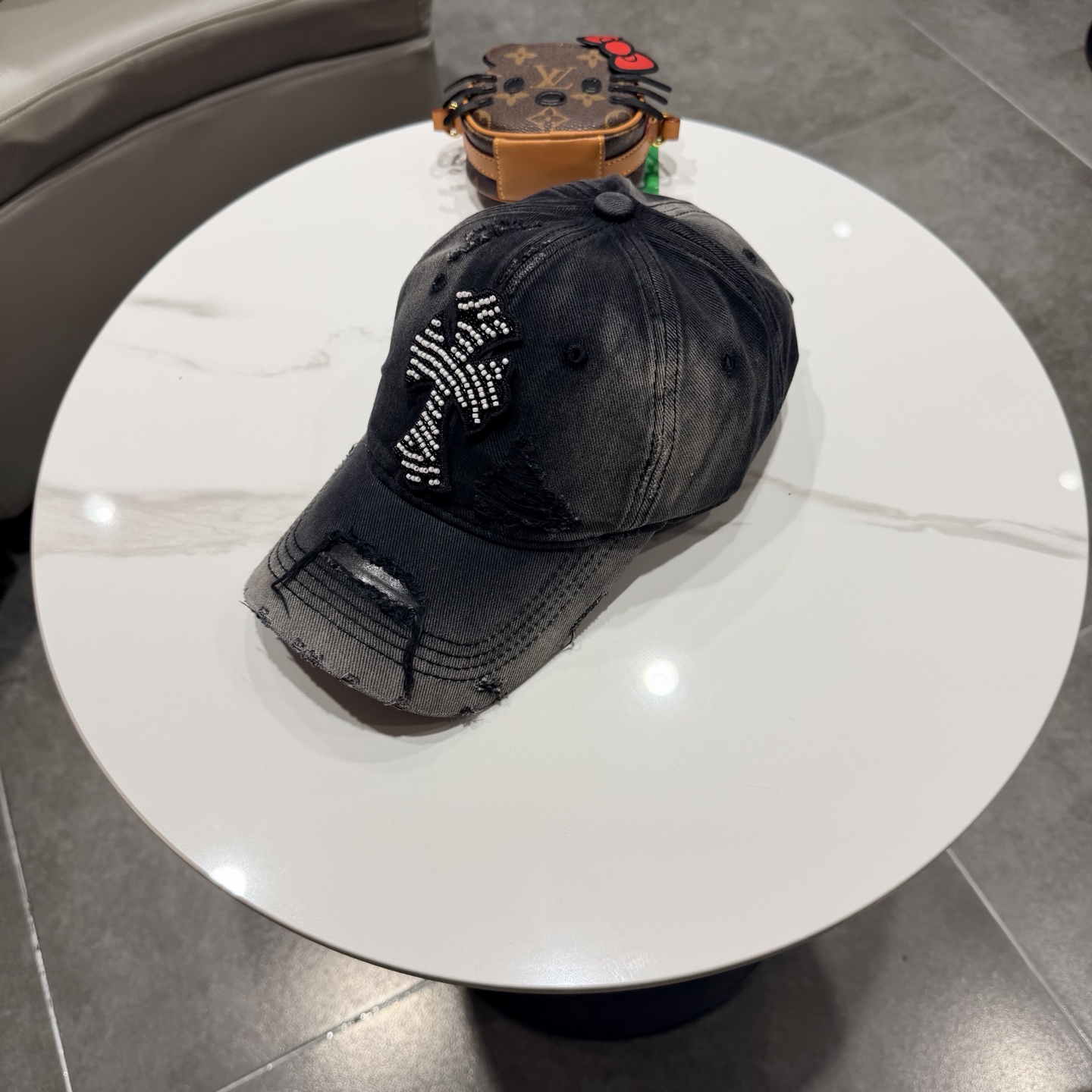 Chrome Hearts 克罗心💓破洞韩版时尚复古洗水棒球帽🧢鸭舌帽