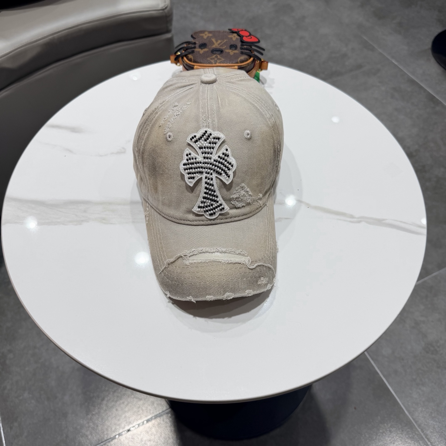 Chrome Hearts 克罗心💓破洞韩版时尚复古洗水棒球帽🧢鸭舌帽