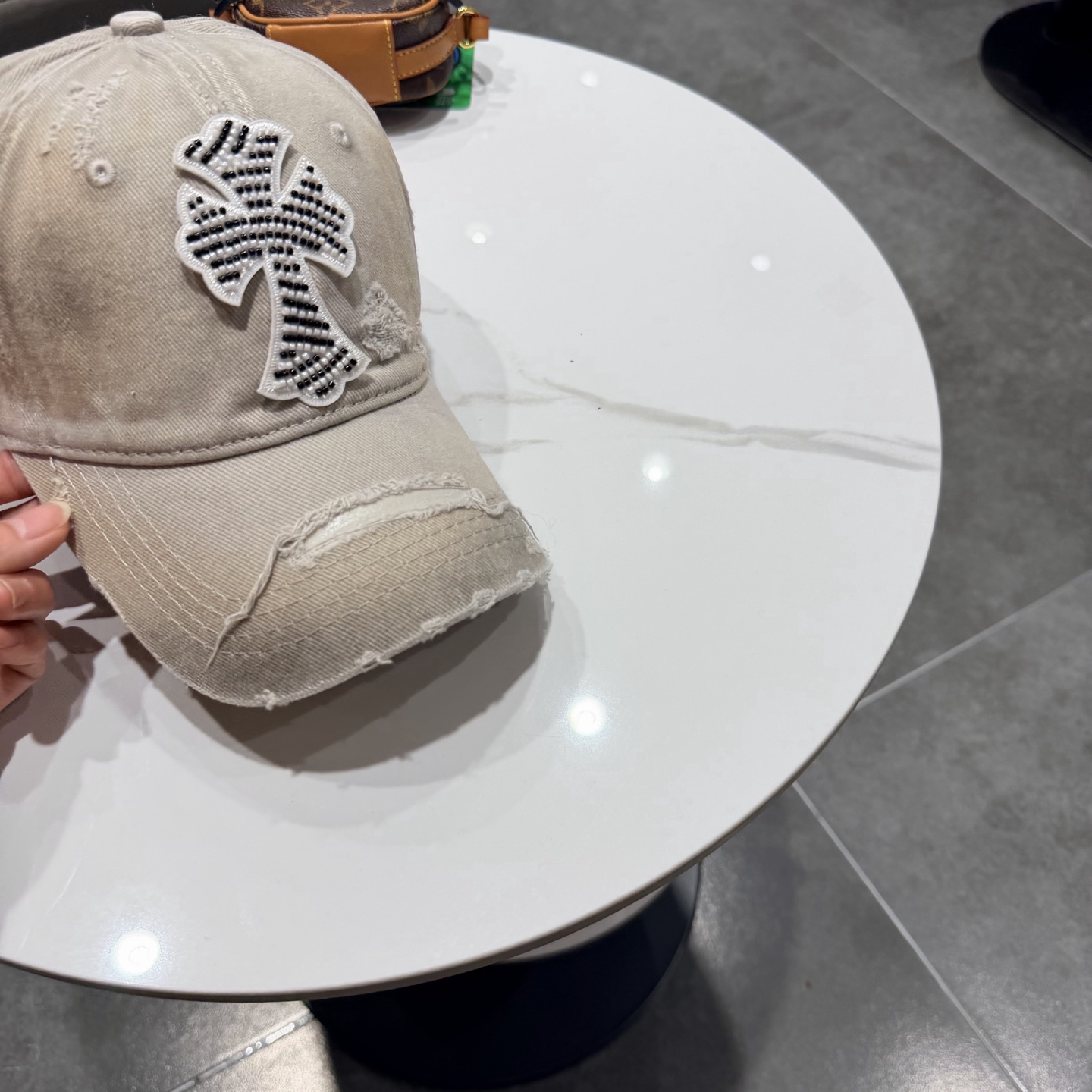 Chrome Hearts 克罗心💓破洞韩版时尚复古洗水棒球帽🧢鸭舌帽