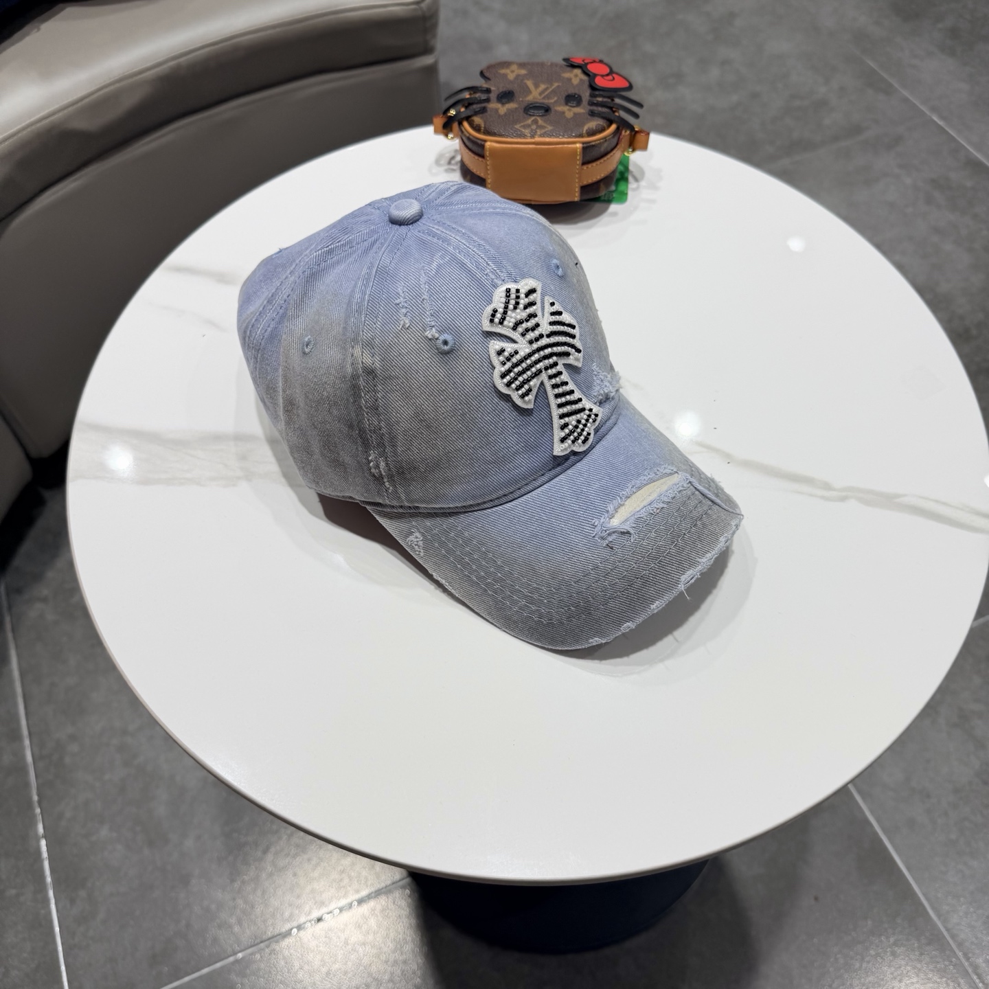 Chrome Hearts 克罗心💓破洞韩版时尚复古洗水棒球帽🧢鸭舌帽