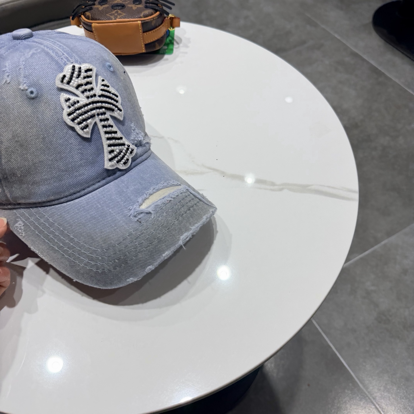 Chrome Hearts 克罗心💓破洞韩版时尚复古洗水棒球帽🧢鸭舌帽