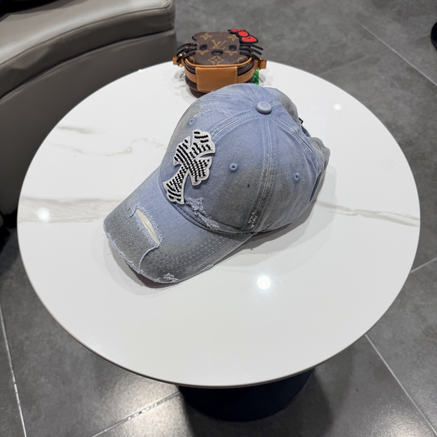 Chrome Hearts 克罗心💓破洞韩版时尚复古洗水棒球帽🧢鸭舌帽