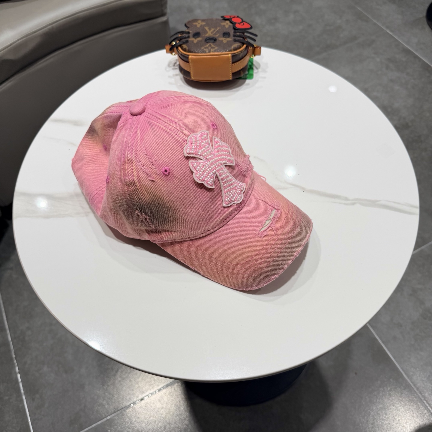 Chrome Hearts 克罗心💓破洞韩版时尚复古洗水棒球帽🧢鸭舌帽