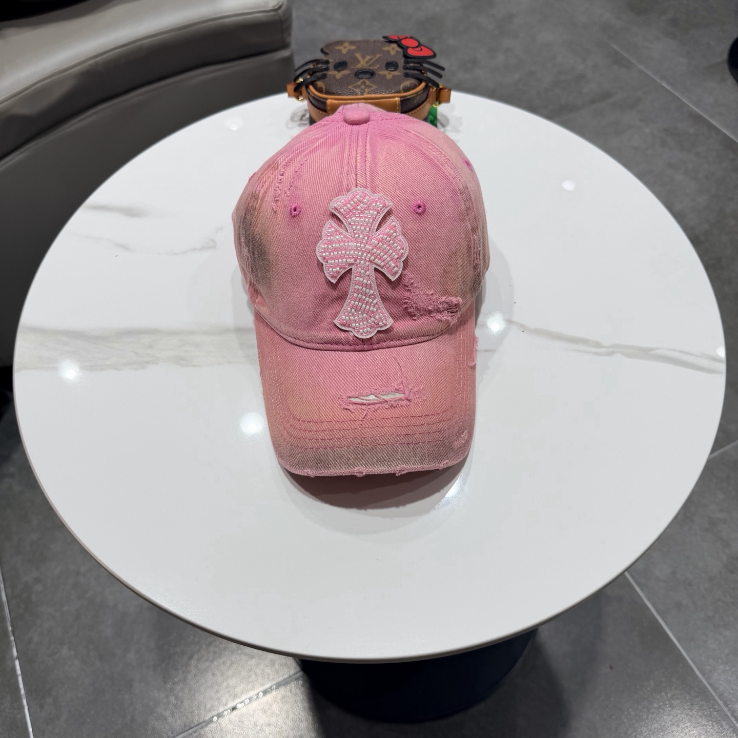 Chrome Hearts 克罗心💓破洞韩版时尚复古洗水棒球帽🧢鸭舌帽