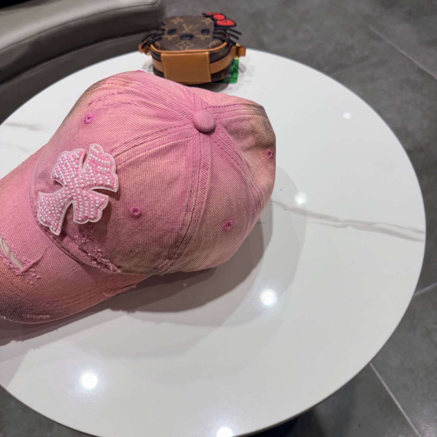 Chrome Hearts 克罗心💓破洞韩版时尚复古洗水棒球帽🧢鸭舌帽