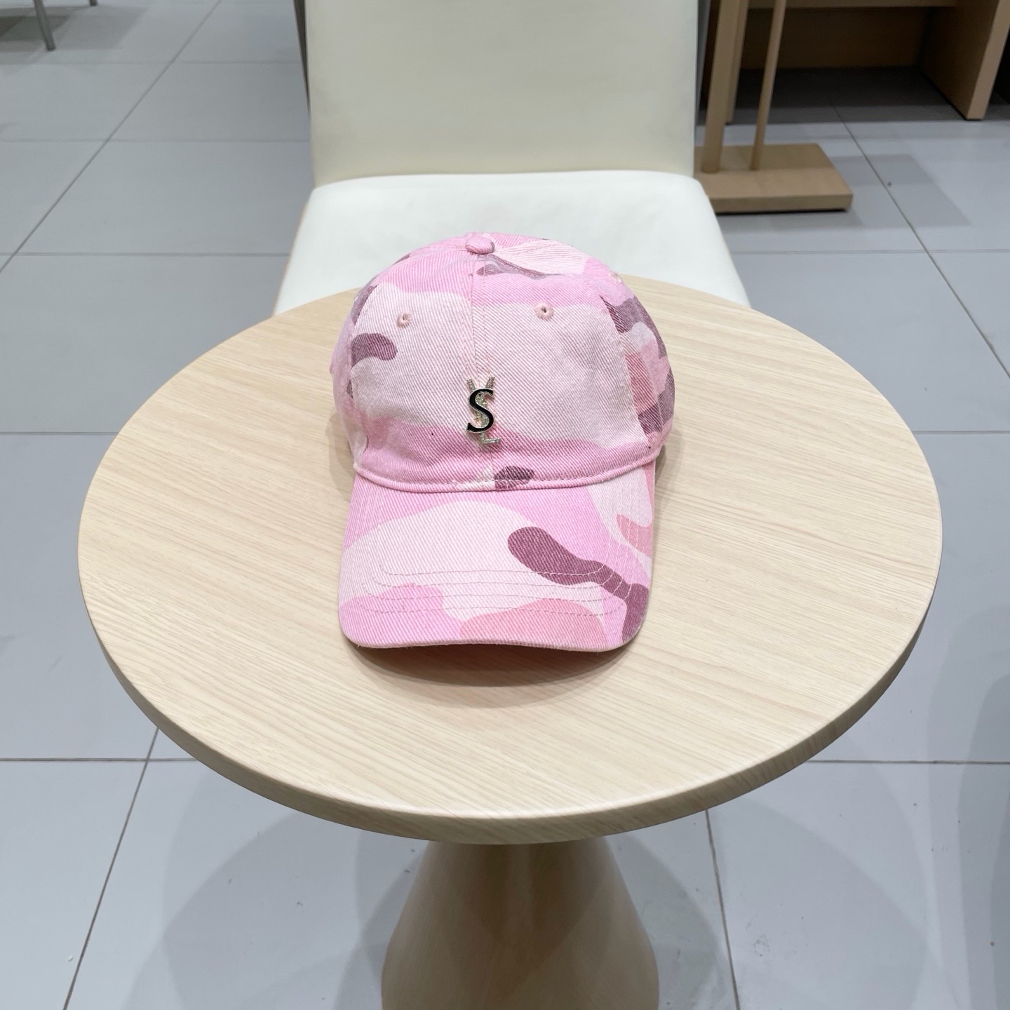 圣罗兰美式甜心辣妹粉色迷彩帽子女秋冬天街头棒球帽时尚潮流宽檐鸭舌帽