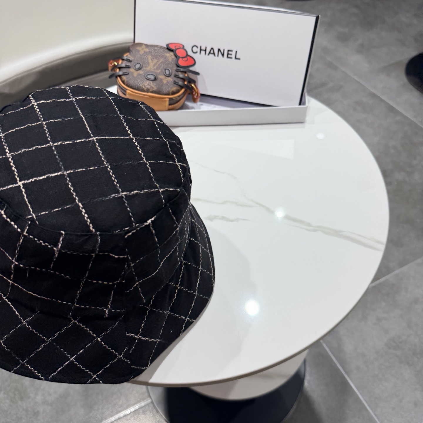 chanel香奈儿春夏新款牛仔渔夫帽超洋气的小设计~帽型好✓