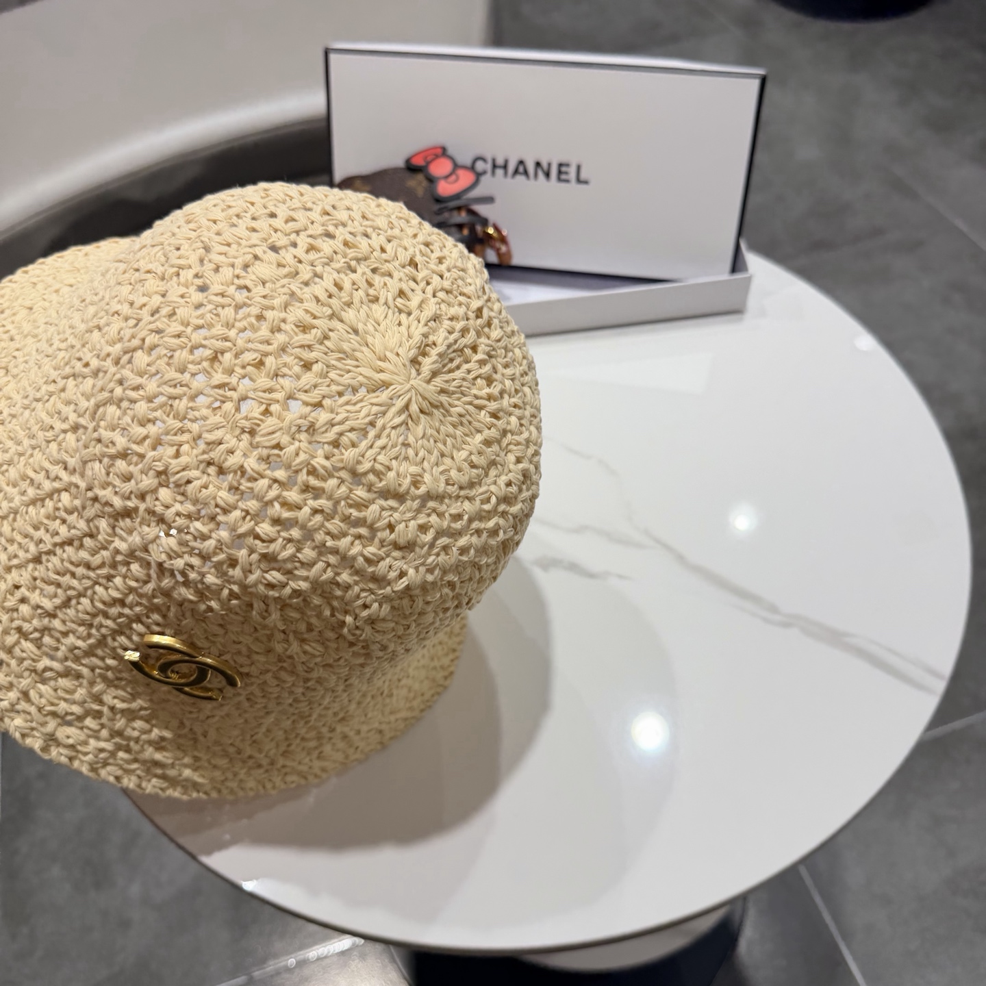 chanel香奈儿2026年新款出韩国水桶帽子女春夏防晒镂空渔夫帽显脸小防晒盆帽潮