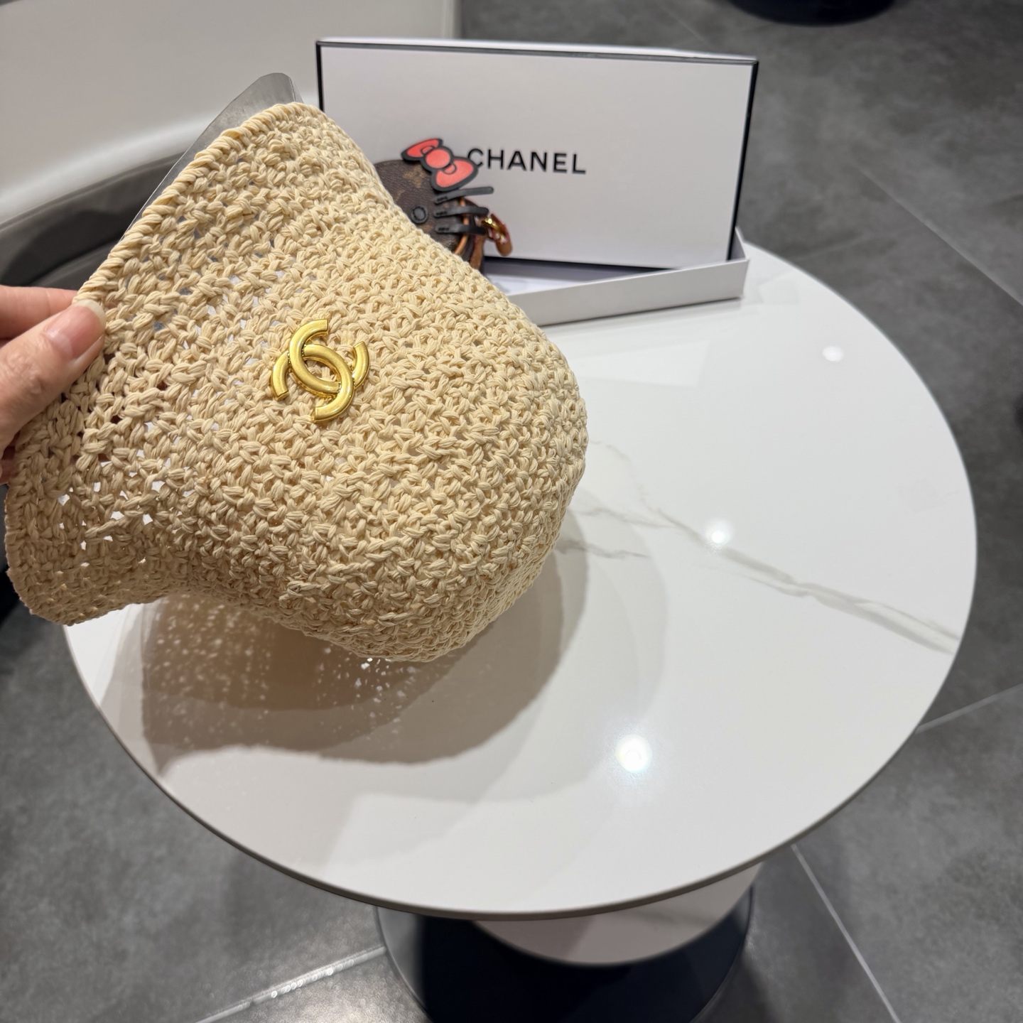 chanel香奈儿2026年新款出韩国水桶帽子女春夏防晒镂空渔夫帽显脸小防晒盆帽潮