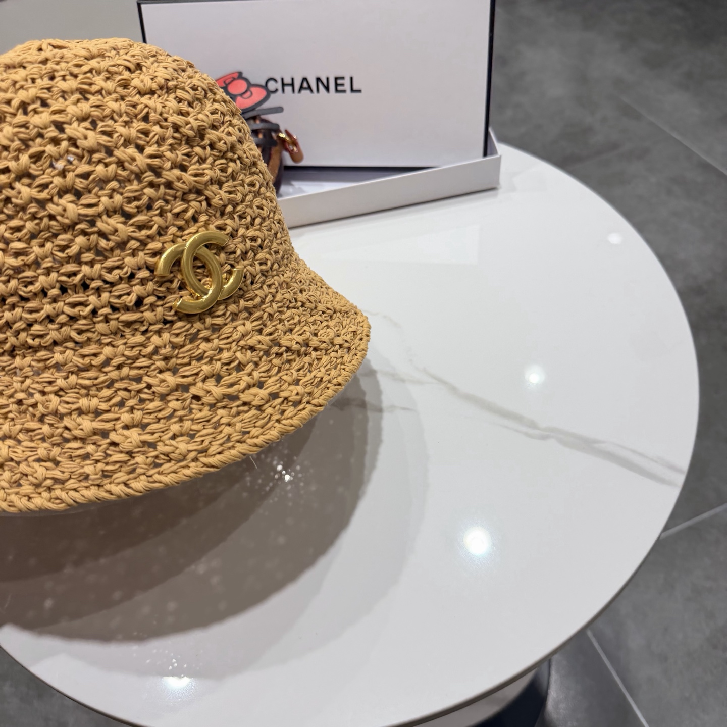 chanel香奈儿2026新款出韩国水桶帽子女春夏防晒镂空渔夫帽显脸小防晒盆帽潮