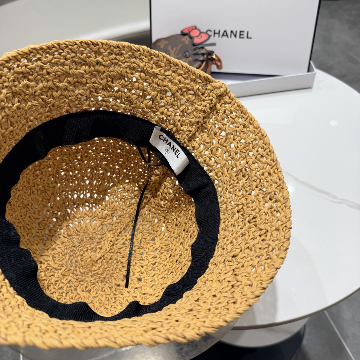 chanel香奈儿2026新款出韩国水桶帽子女春夏防晒镂空渔夫帽显脸小防晒盆帽潮