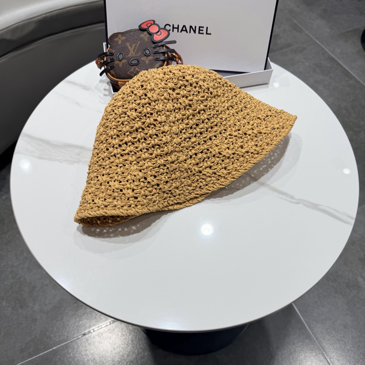 chanel香奈儿2026新款出韩国水桶帽子女春夏防晒镂空渔夫帽显脸小防晒盆帽潮