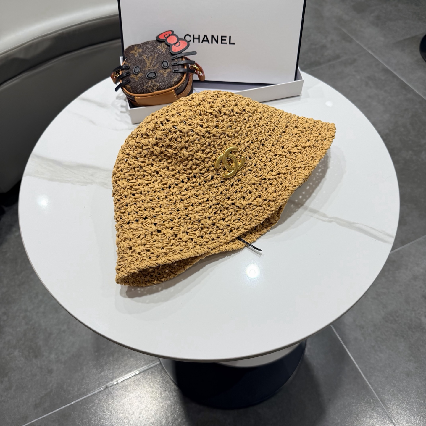 chanel香奈儿2026新款出韩国水桶帽子女春夏防晒镂空渔夫帽显脸小防晒盆帽潮