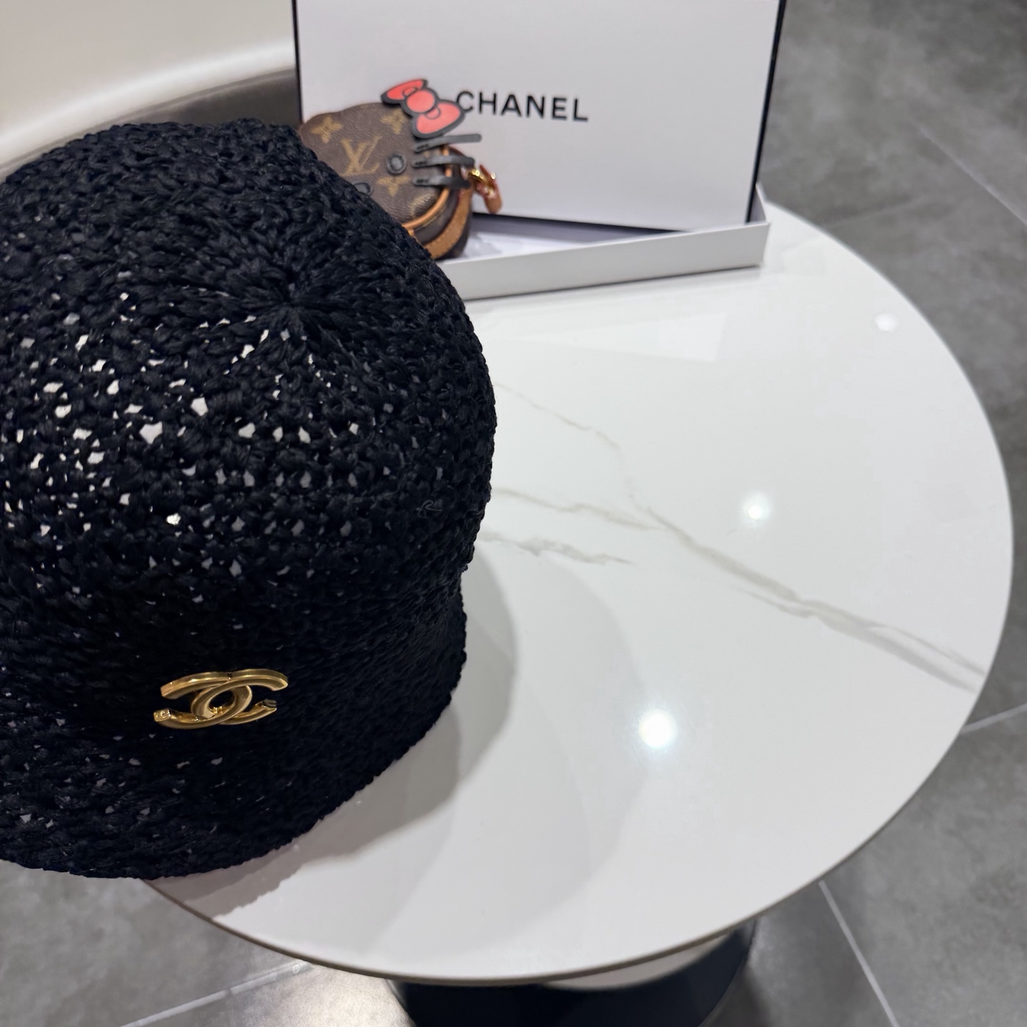 chanel香奈儿2026年新款出韩国水桶帽子女春夏防晒镂空渔夫帽显脸小防晒盆帽潮