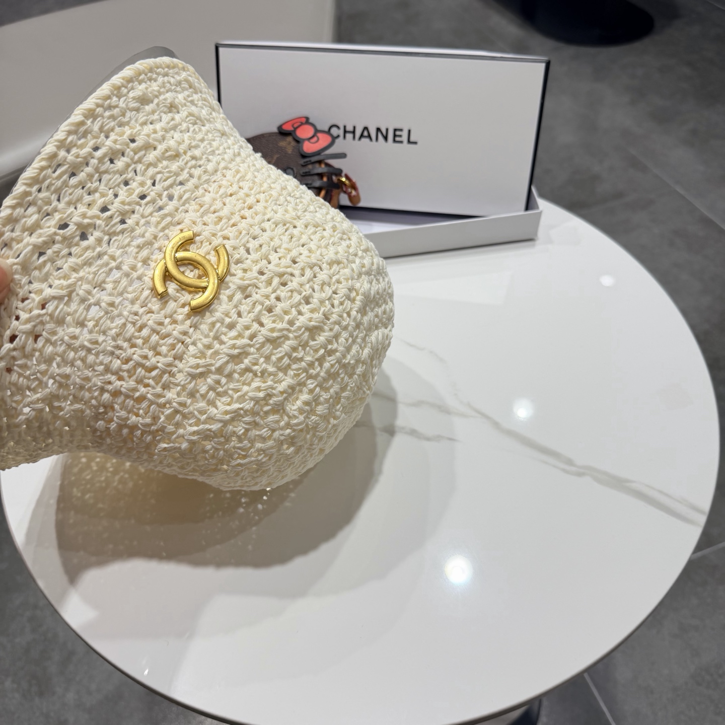 chanel香奈儿2026年新款出韩国水桶帽子女春夏防晒镂空渔夫帽显脸小防晒盆帽潮