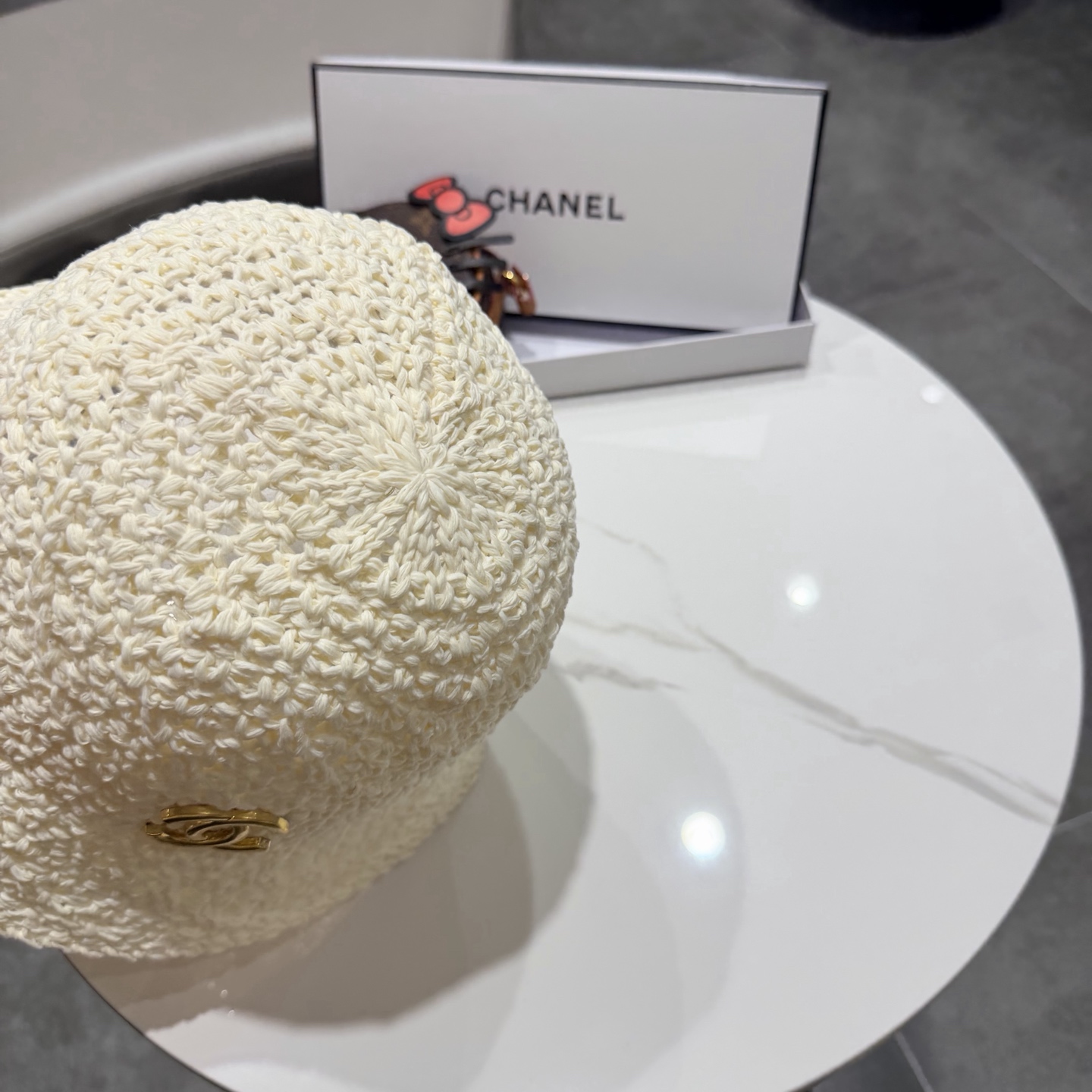 chanel香奈儿2026年新款出韩国水桶帽子女春夏防晒镂空渔夫帽显脸小防晒盆帽潮