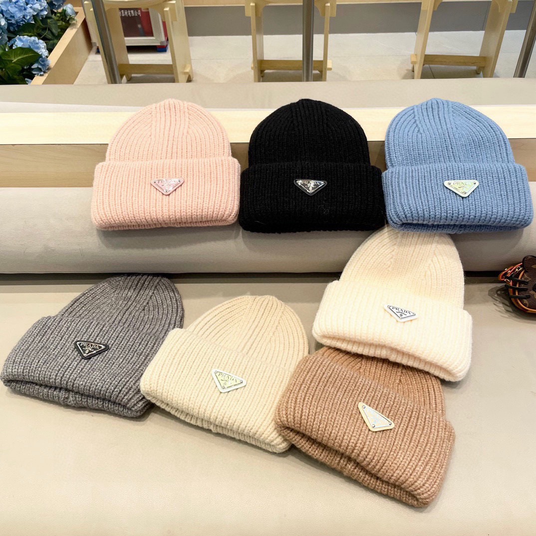 prada hat early autumn popular knitted beanie, plush material, very versatile~ — photo 5