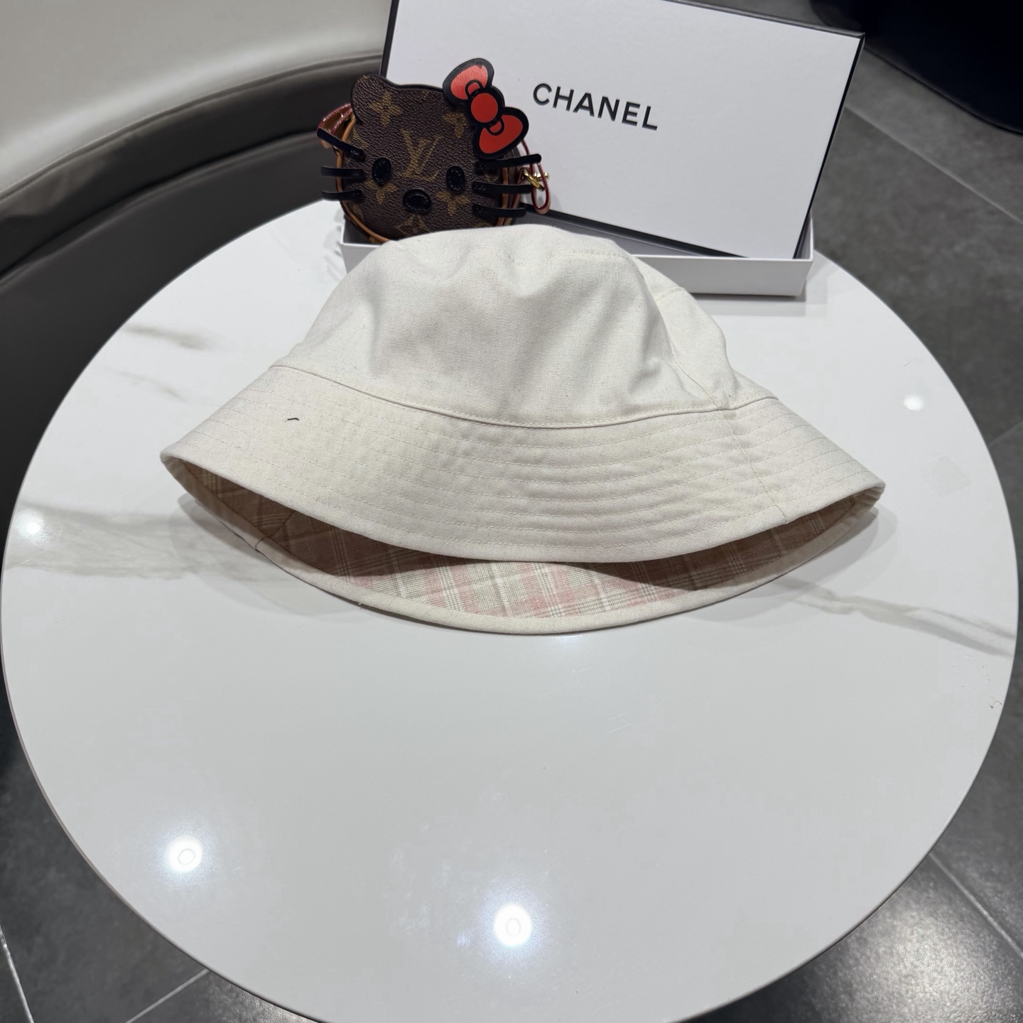 chanel香奈儿双面可戴高品质日系小众渔夫帽女夏季百搭显脸小遮脸盆帽户外帽子