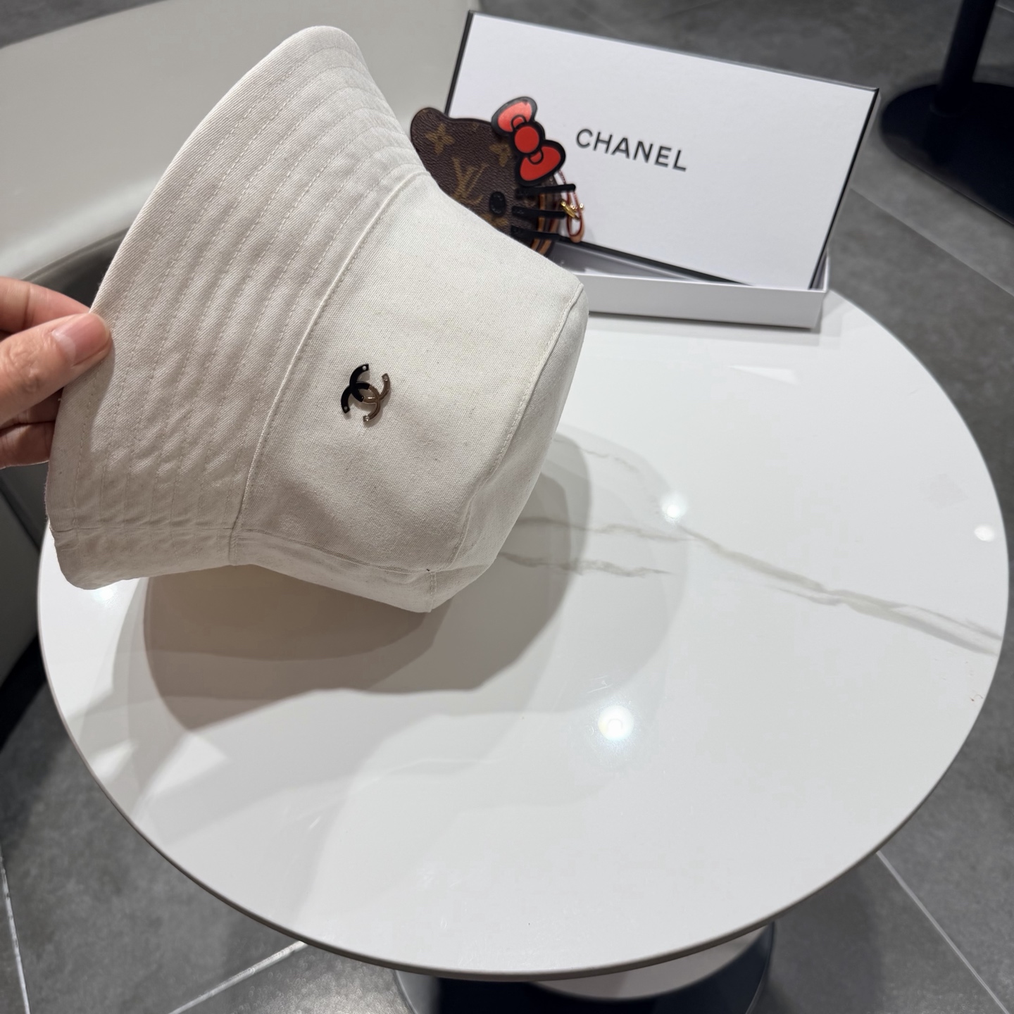 chanel香奈儿双面可戴高品质日系小众渔夫帽女夏季百搭显脸小遮脸盆帽户外帽子
