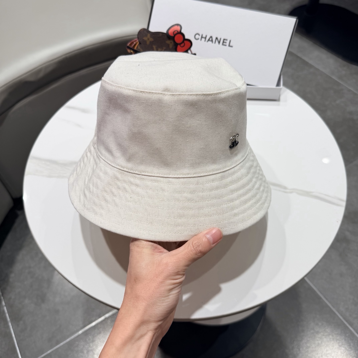 chanel香奈儿双面可戴高品质日系小众渔夫帽女夏季百搭显脸小遮脸盆帽户外帽子