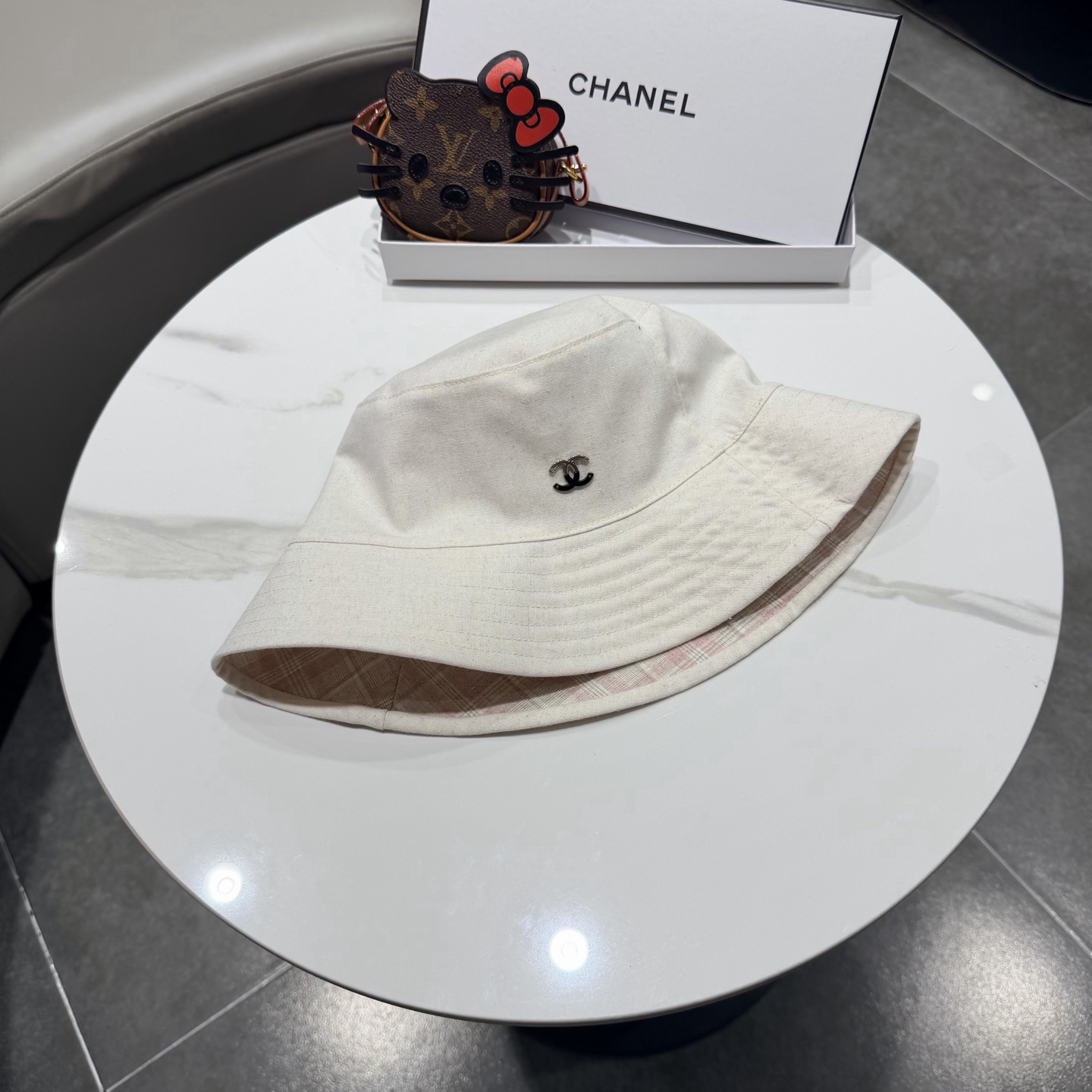 chanel香奈儿双面可戴高品质日系小众渔夫帽女夏季百搭显脸小遮脸盆帽户外帽子
